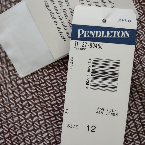 New 🎀 Pendleton 2 piece Set suit linen silk maxi skirt + long jacket - Picture 3 of 12